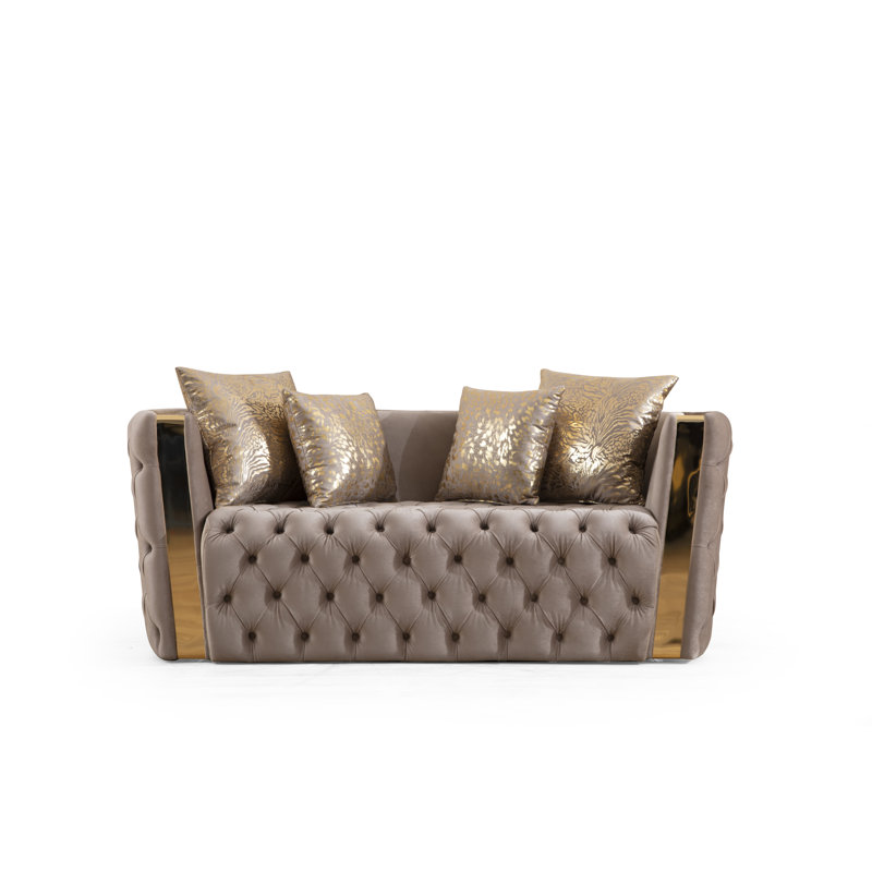 House of Hampton® Doruk 2 - Piece Velvet Living Room Set House of Hampton® Doruk 2 - Piece Velvet Living Room Set